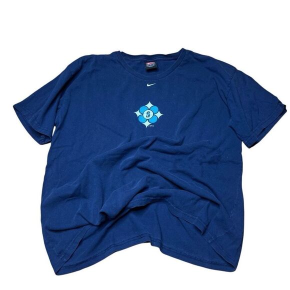 Y2K Nike Center Swoosh Seattle Mariners Cropped T Shirt XL - Picture 1 of 4